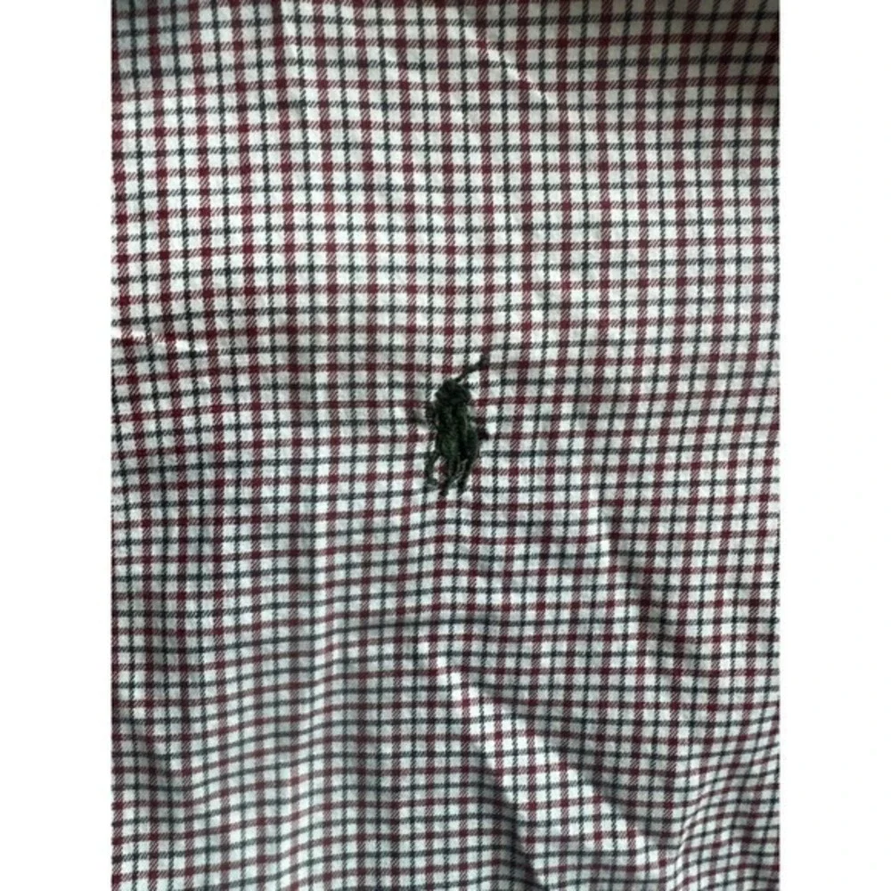 Ralph Lauren Classic Fit L/S Shirt Button Down Men's Sz XL TG Green, Red & White - Picture 3 of 8